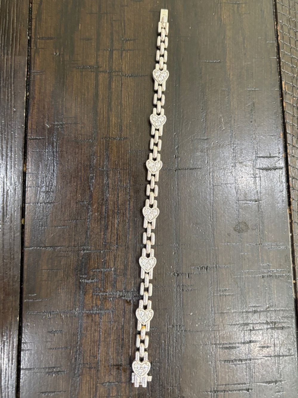 Judith Ripka Silver Heart Link Bracelet